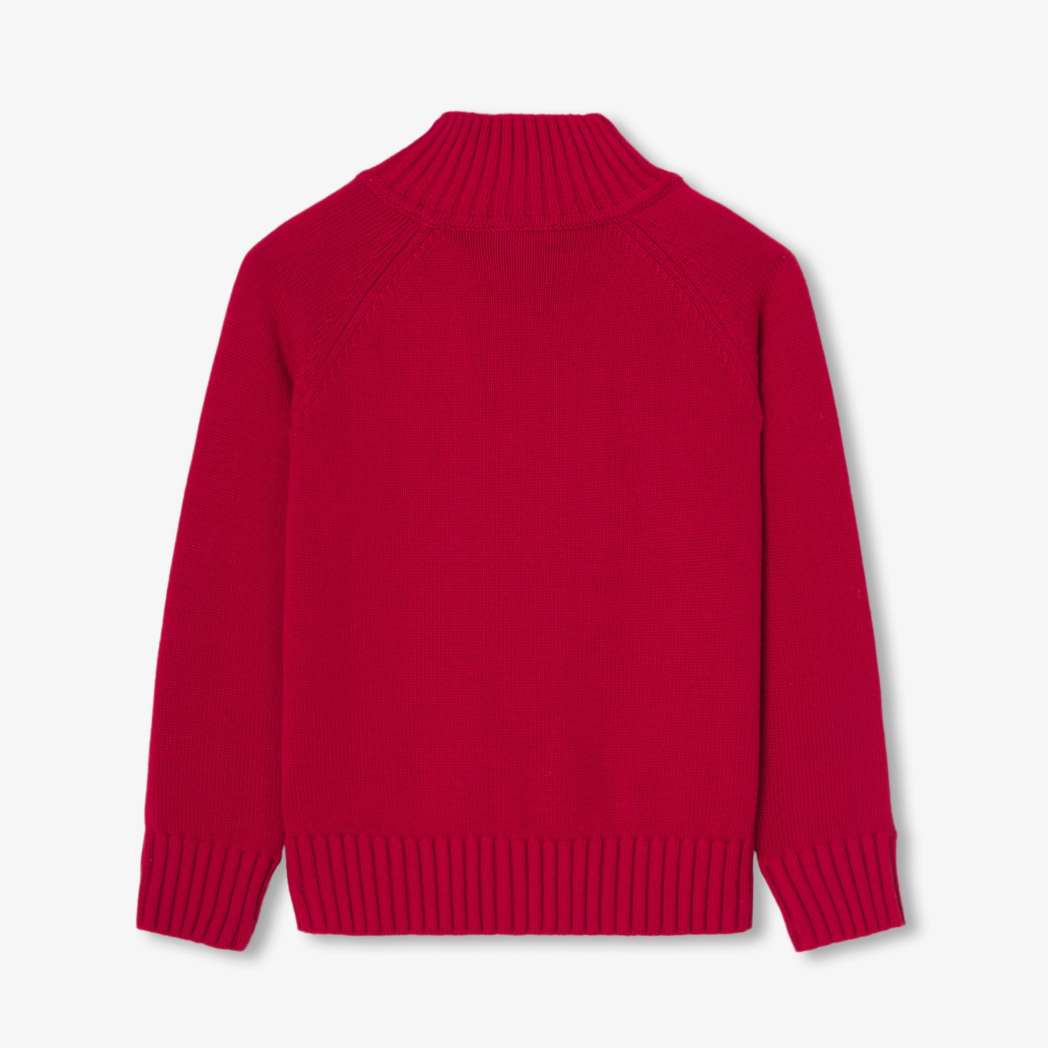 Boy sweater with trucker collar - Lorraine Red - Image 2