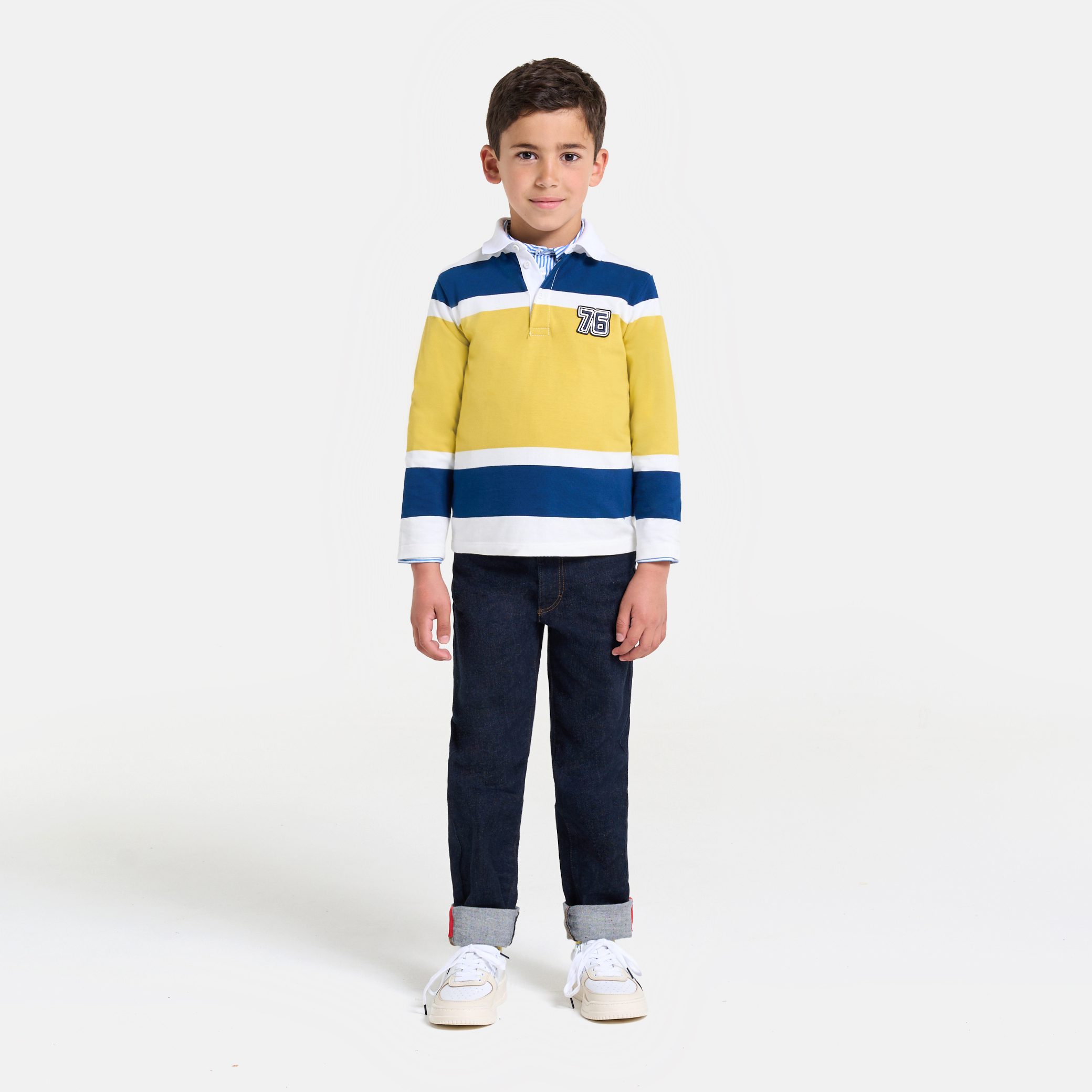 Boy polo shirt - Lac Yellow - Image 2