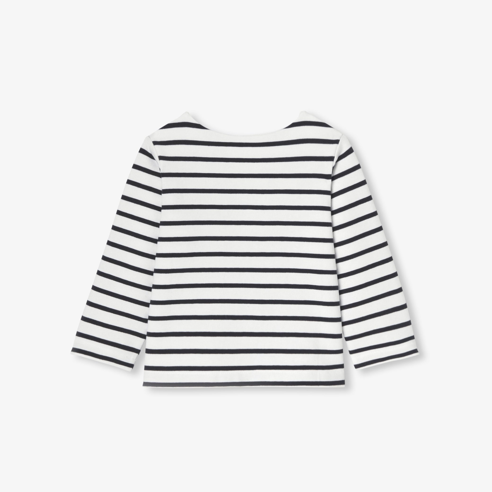 Baby girl Breton tee in lightweight fleece - Lise - Image 2