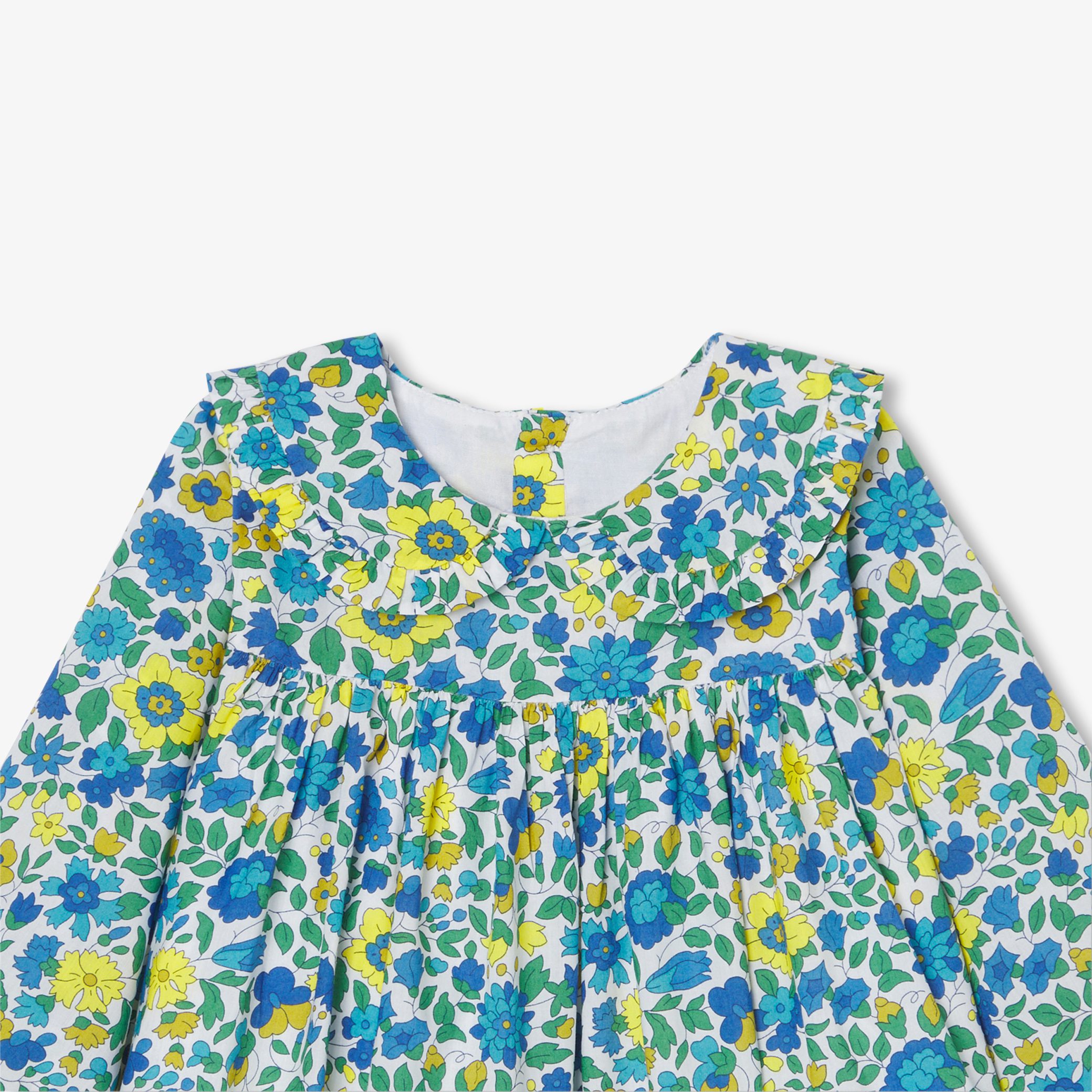 Baby girl dress in velvet Liberty fabric - Laetitia - Image 5