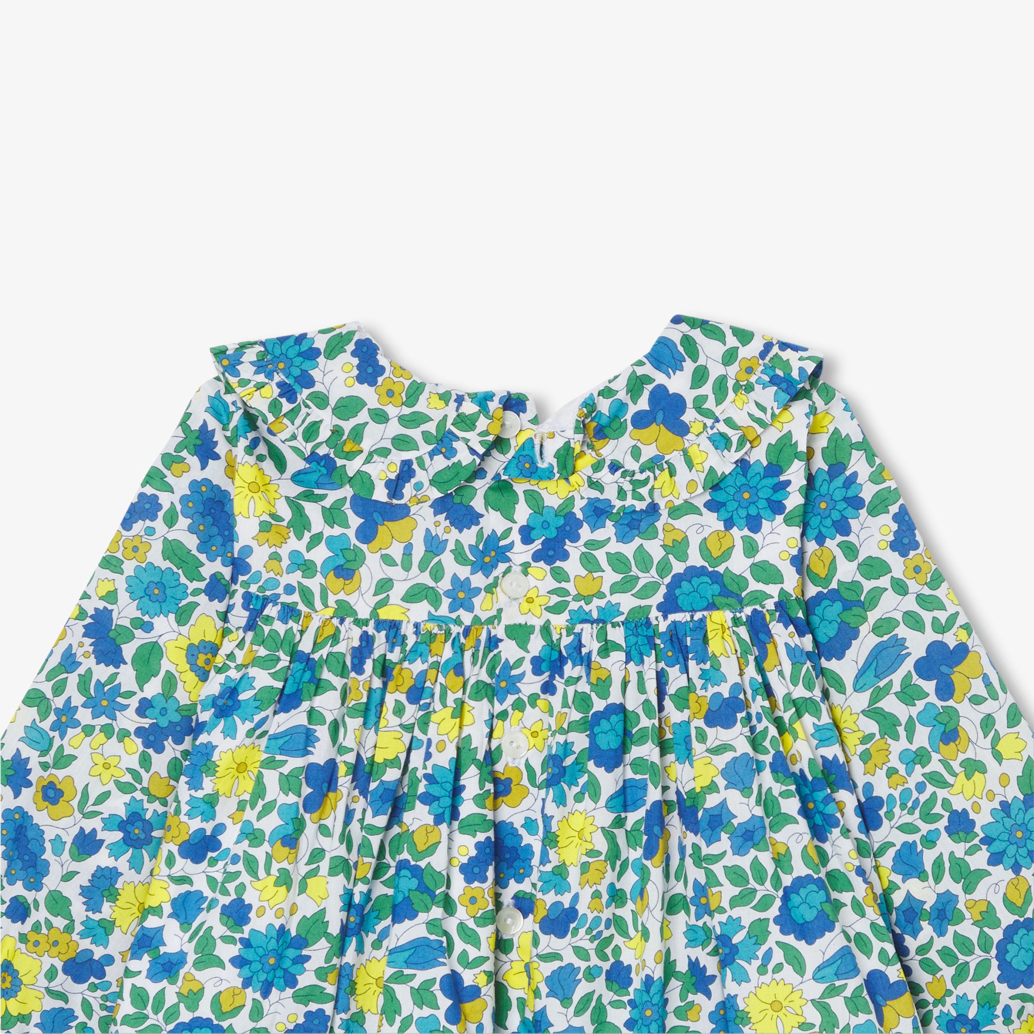 Baby girl dress in velvet Liberty fabric - Laetitia - Image 6