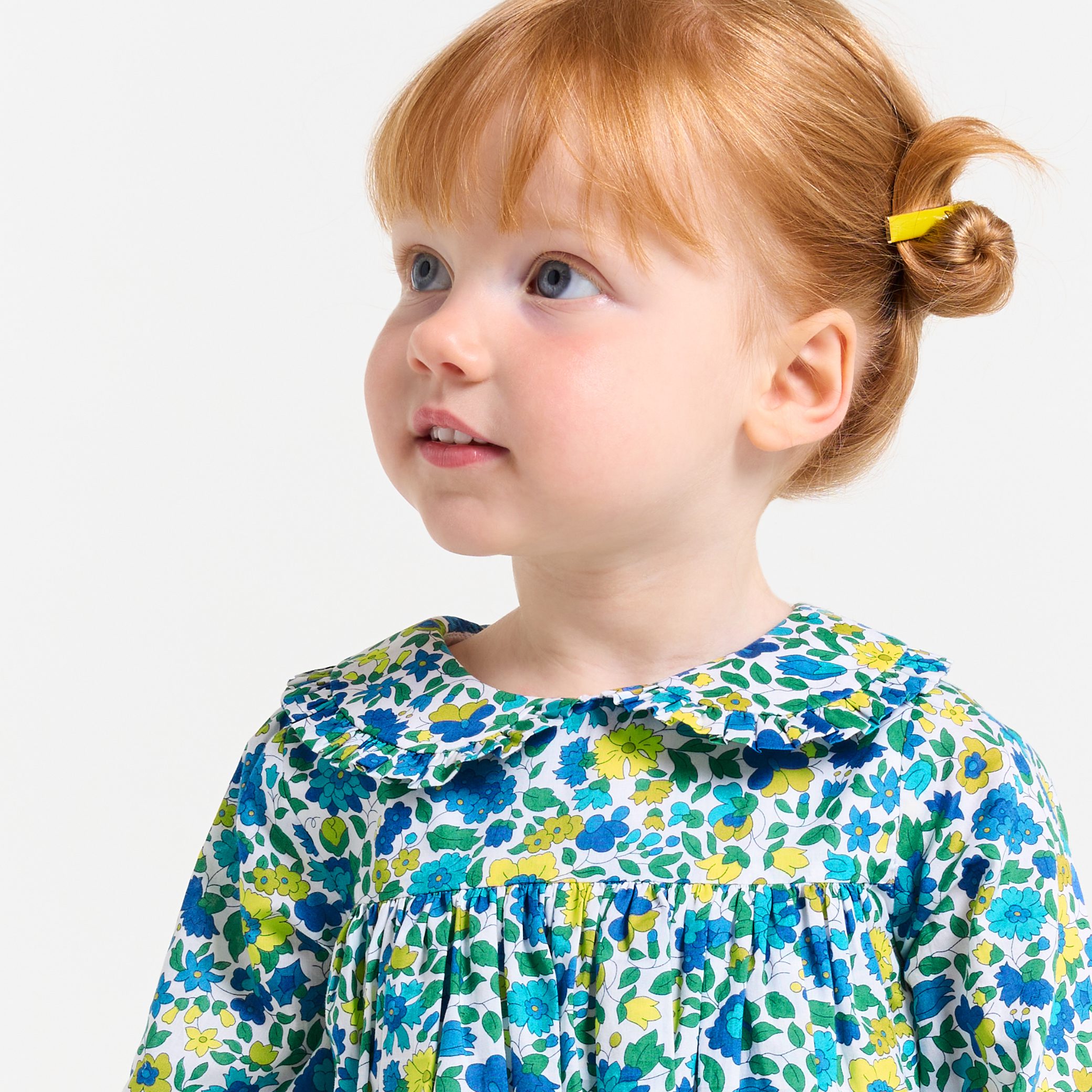 Baby girl dress in velvet Liberty fabric - Laetitia - Image 2