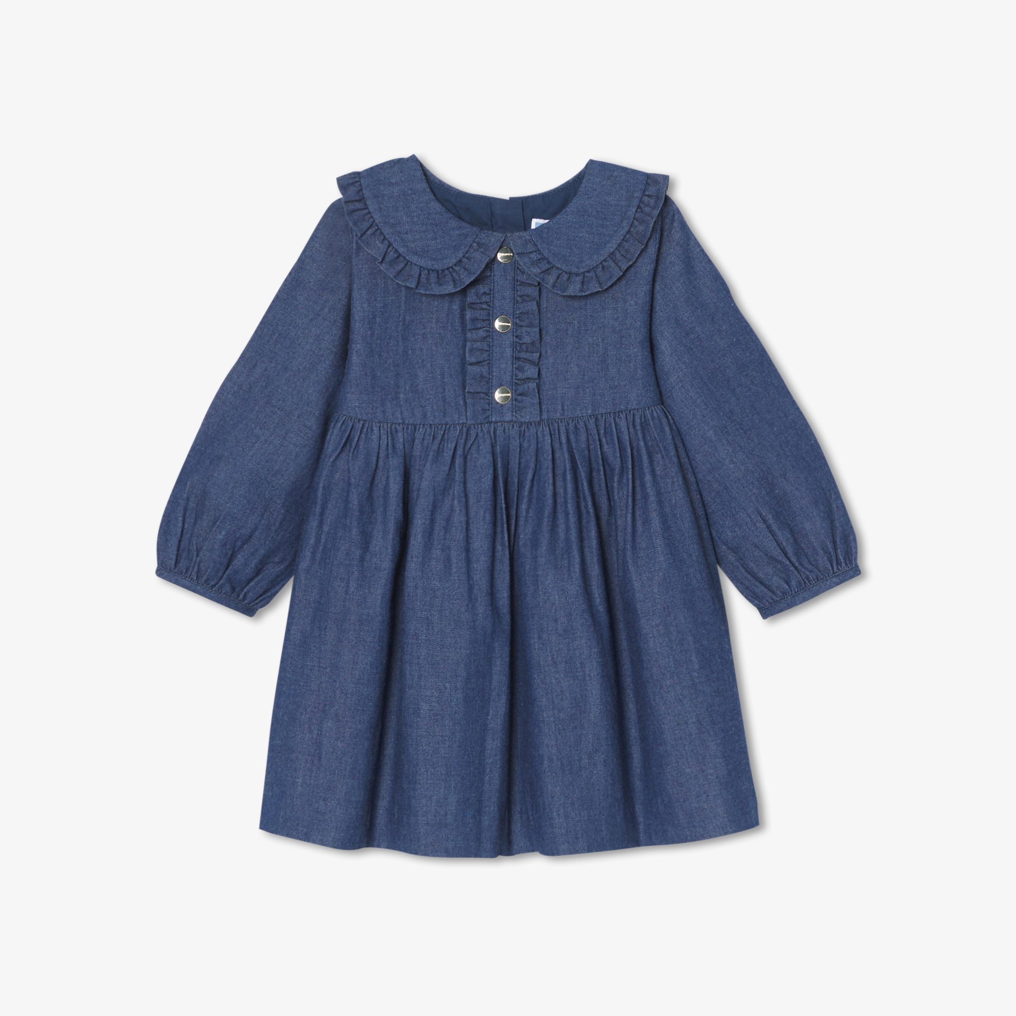 Baby girl dress in light denim - Lisa