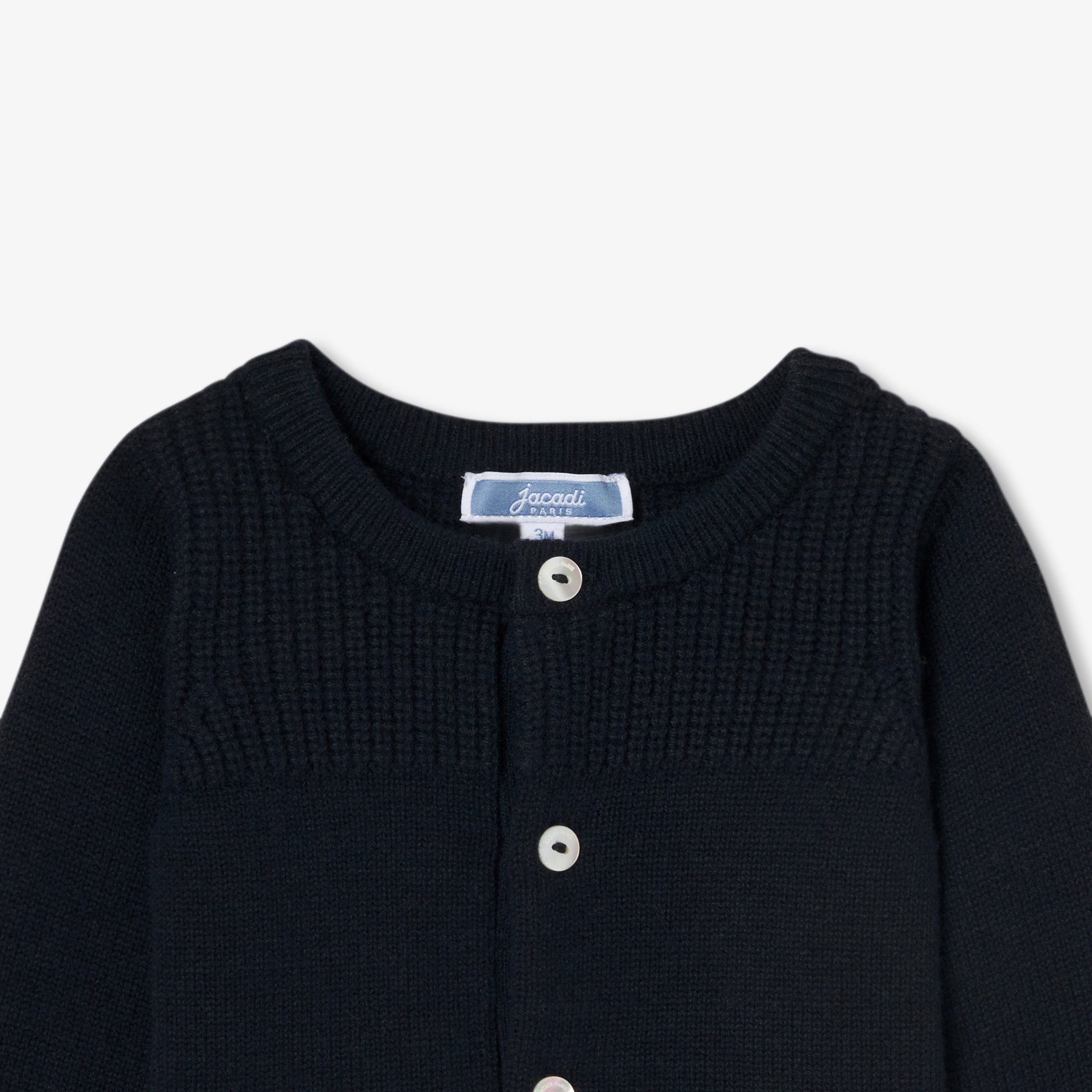 Baby boy jersey cardigan - Octobre Navy - Image 3