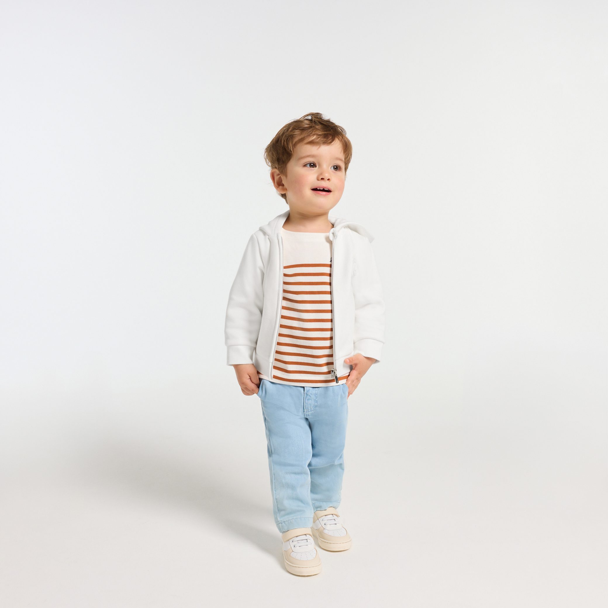 Baby boy fleece zip-up sweatshirt - Image 3
