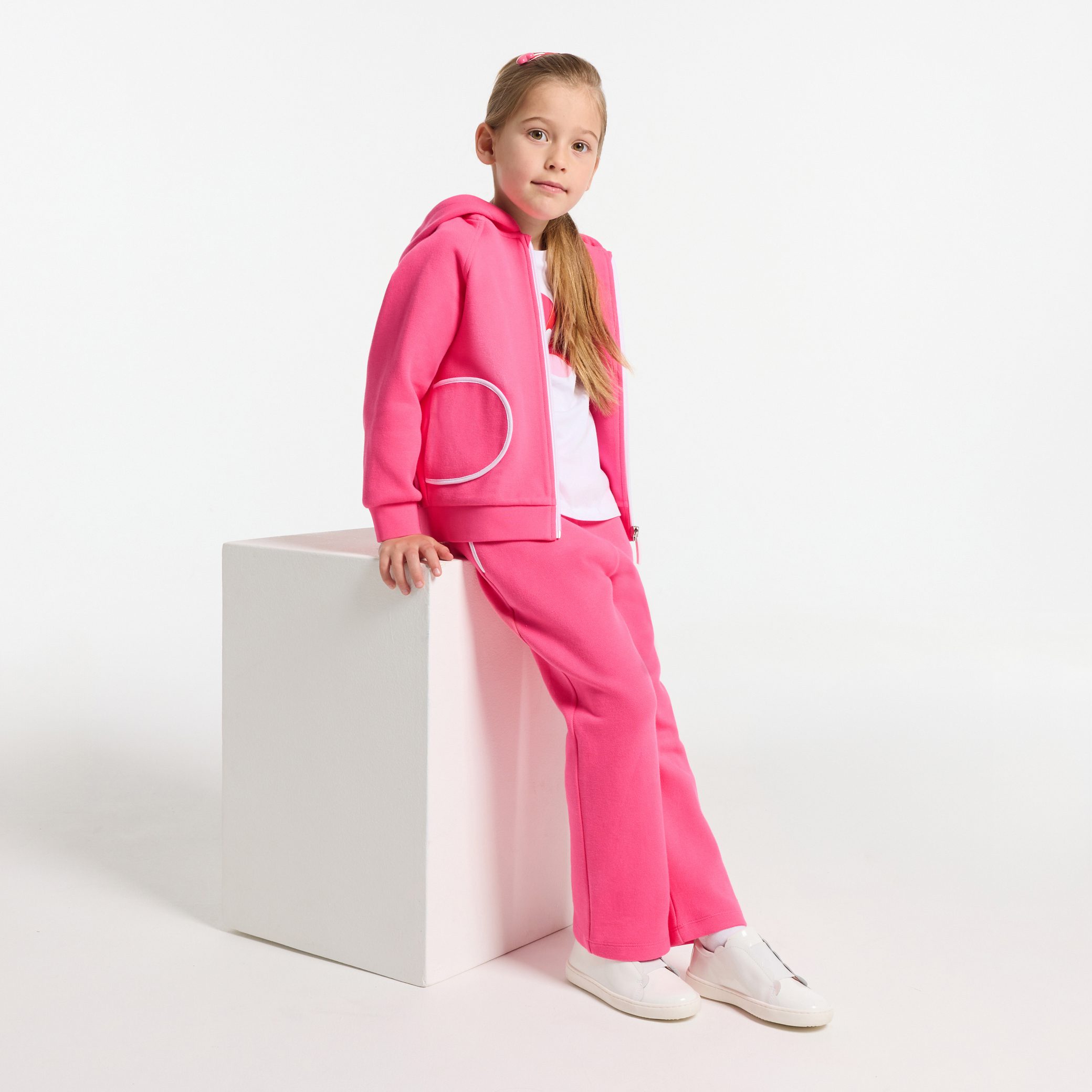 Girl joggers in pique knit - Pantheon