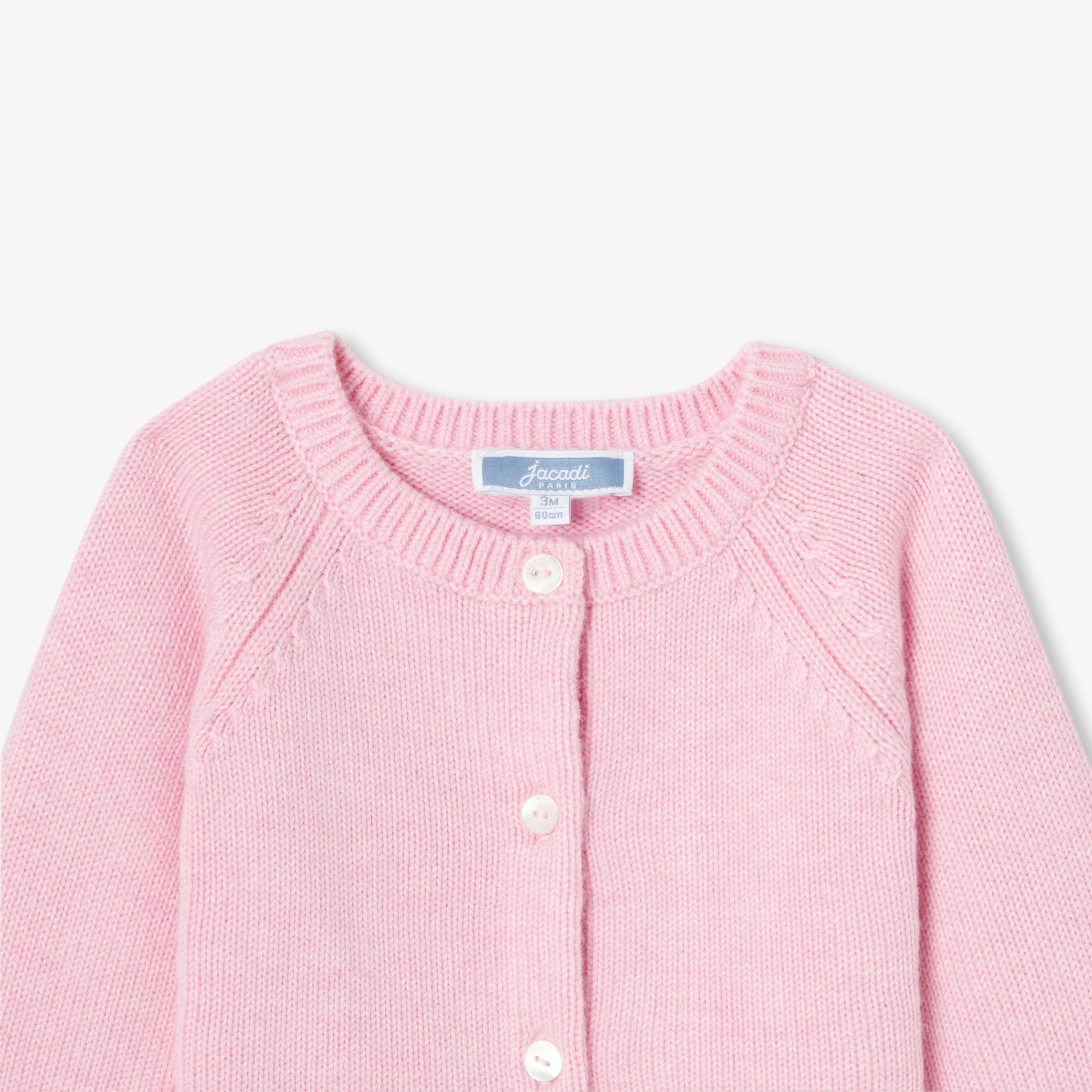 Baby girl knitted cardigan - Valentine - Image 3