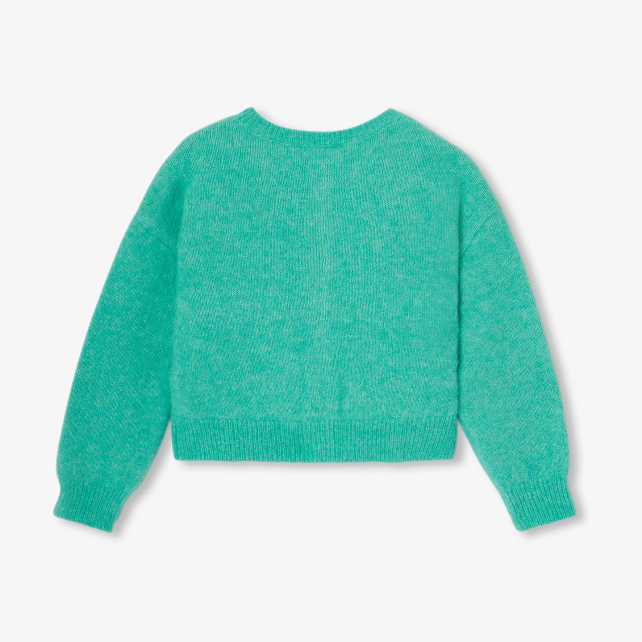 Girl wool and alpaca cardigan - Nymphe green - Image 5