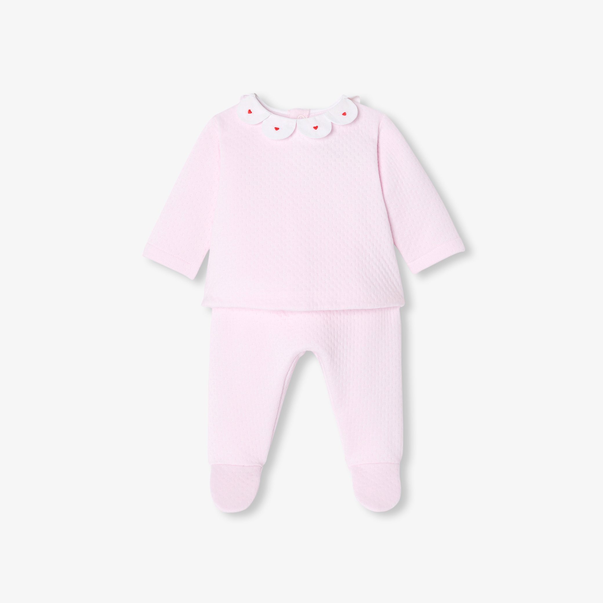 Baby girl comfort set in double sided jersey - Nostalgie