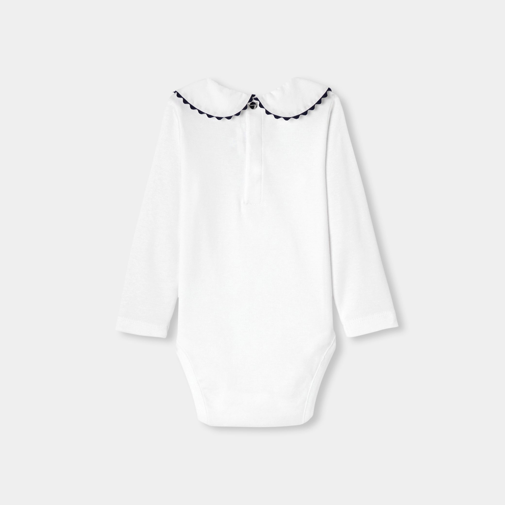Baby girl bodysuit with Peter Pan collar - Image 2