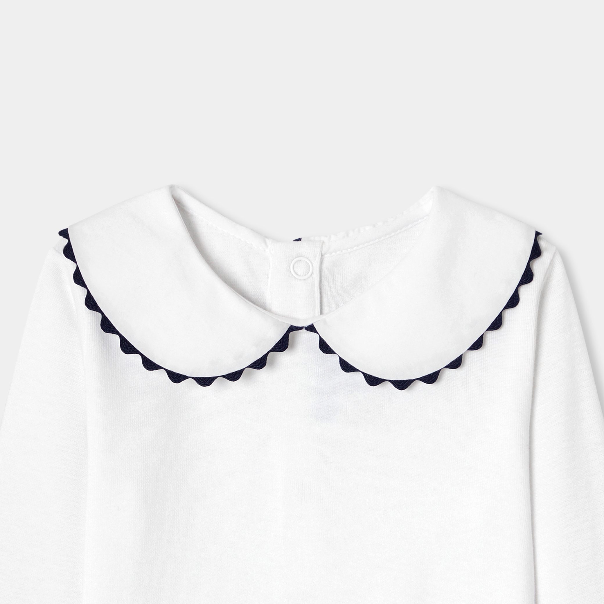 Baby girl bodysuit with Peter Pan collar - Image 3