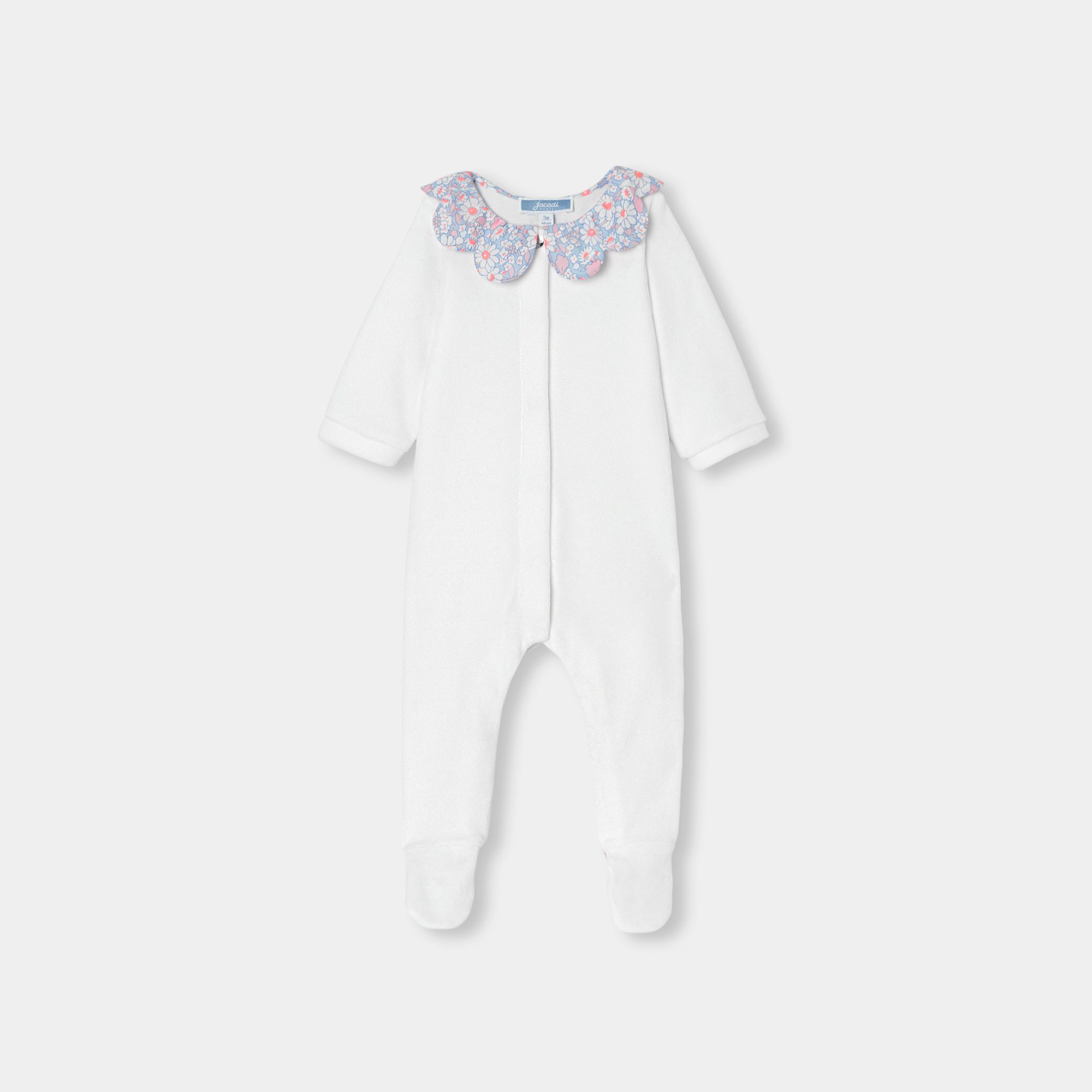 Baby girl velvet pyjamas - Nectarine