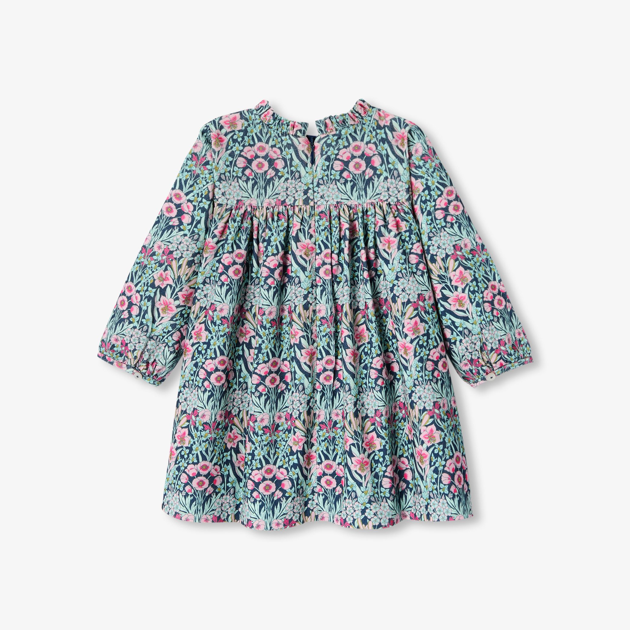 Baby girl dress in velvet Liberty fabric - Judith - Image 4