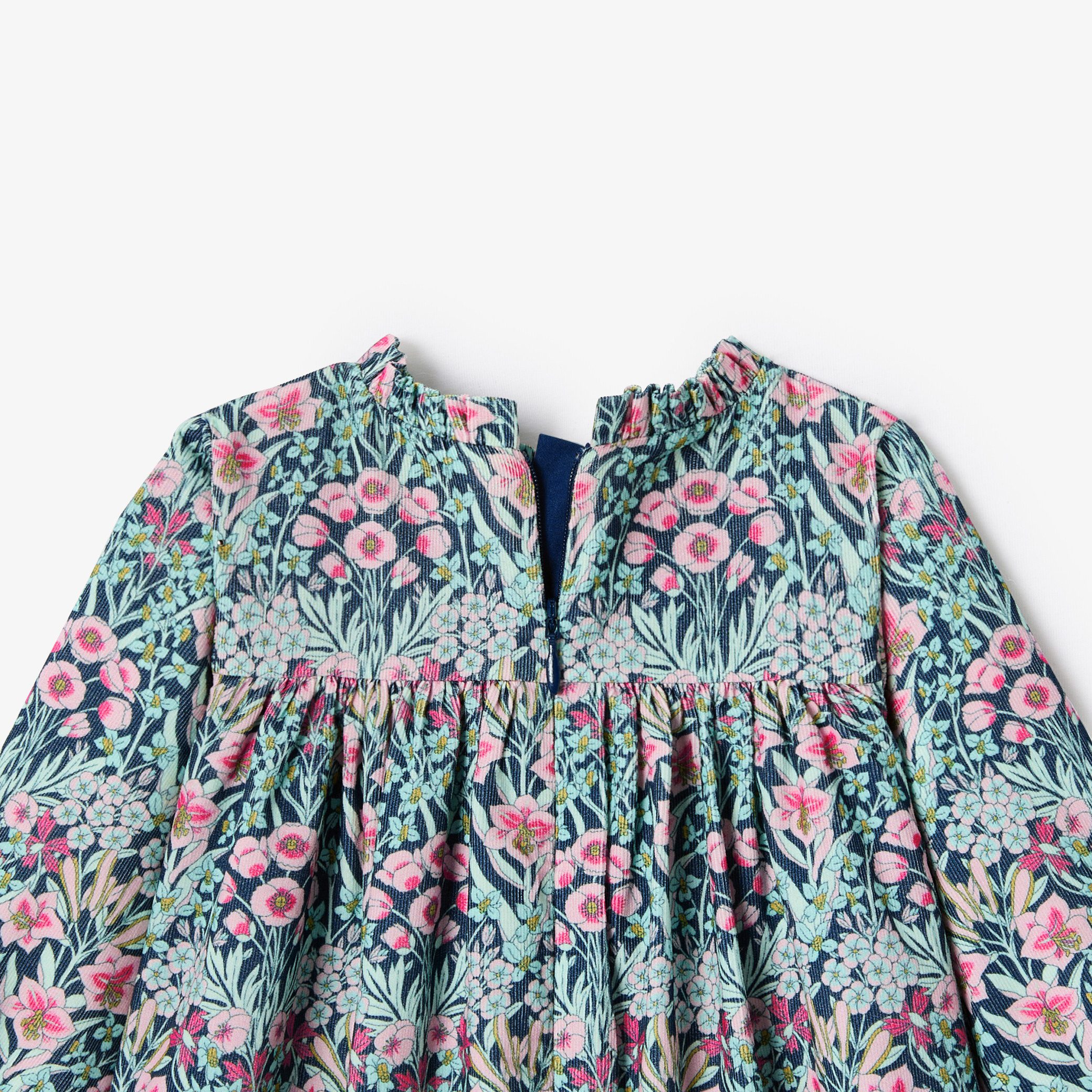 Baby girl dress in velvet Liberty fabric - Judith - Image 6