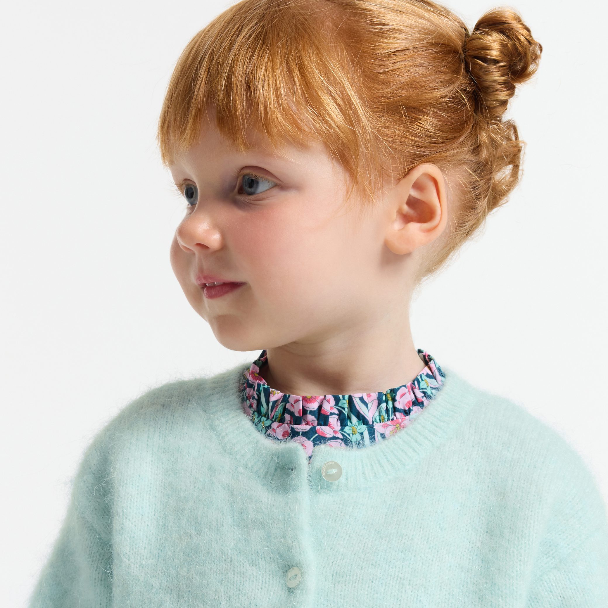 Baby girl cardigan in wool and alpaca - Jour - Image 2