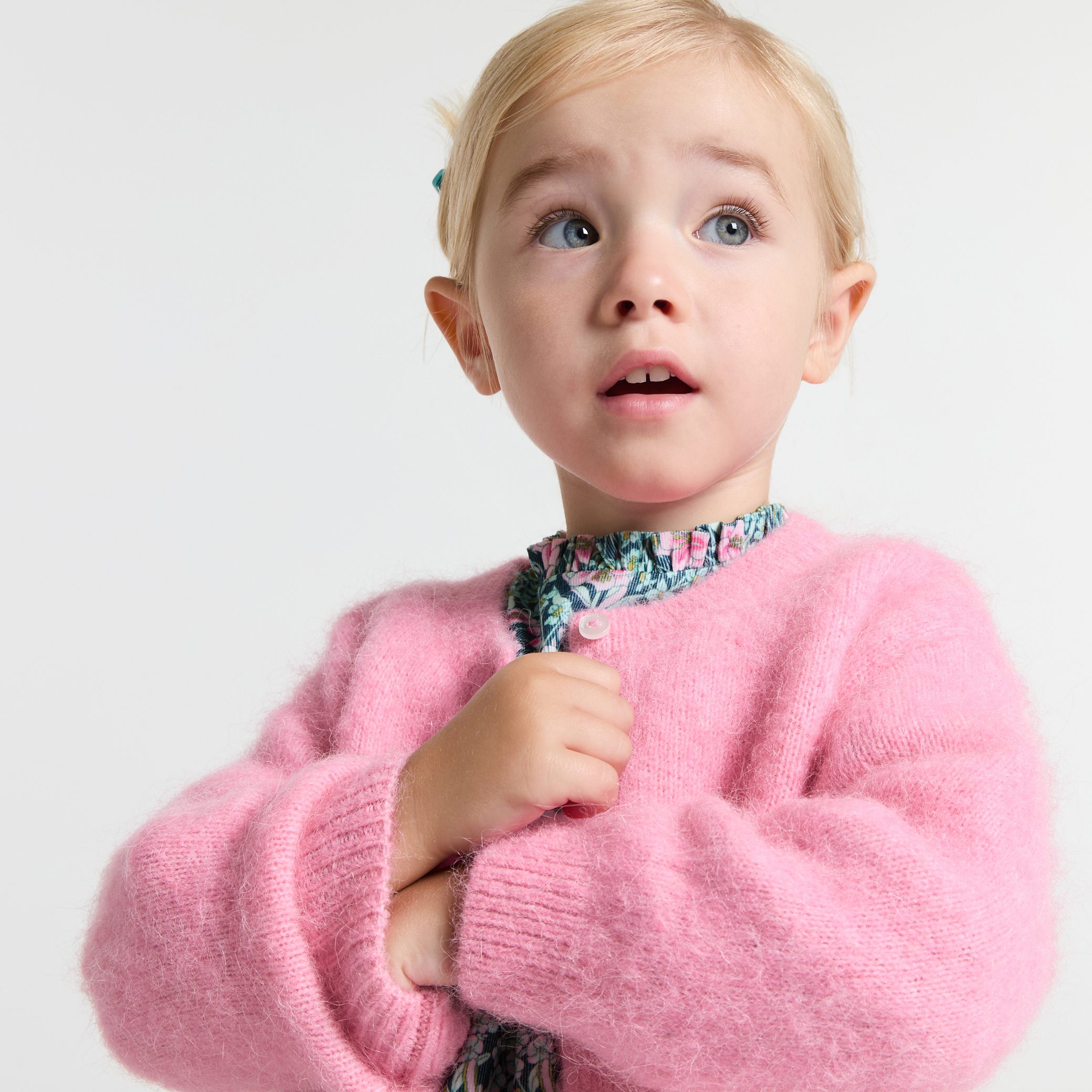 Baby girl cardigan in wool and alpaca - Jour - Image 2