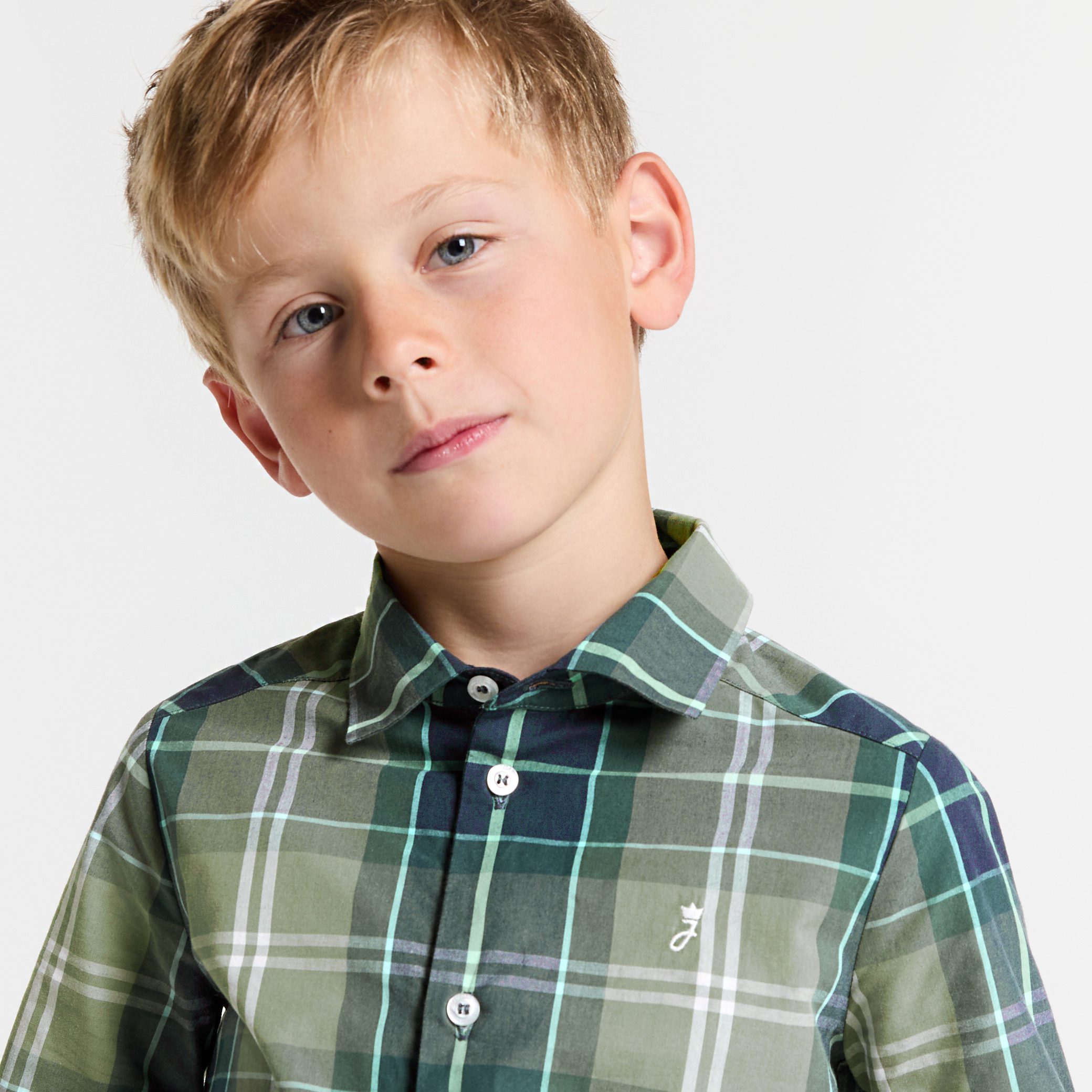 Boy tartan shirt - Papillonage - Image 2