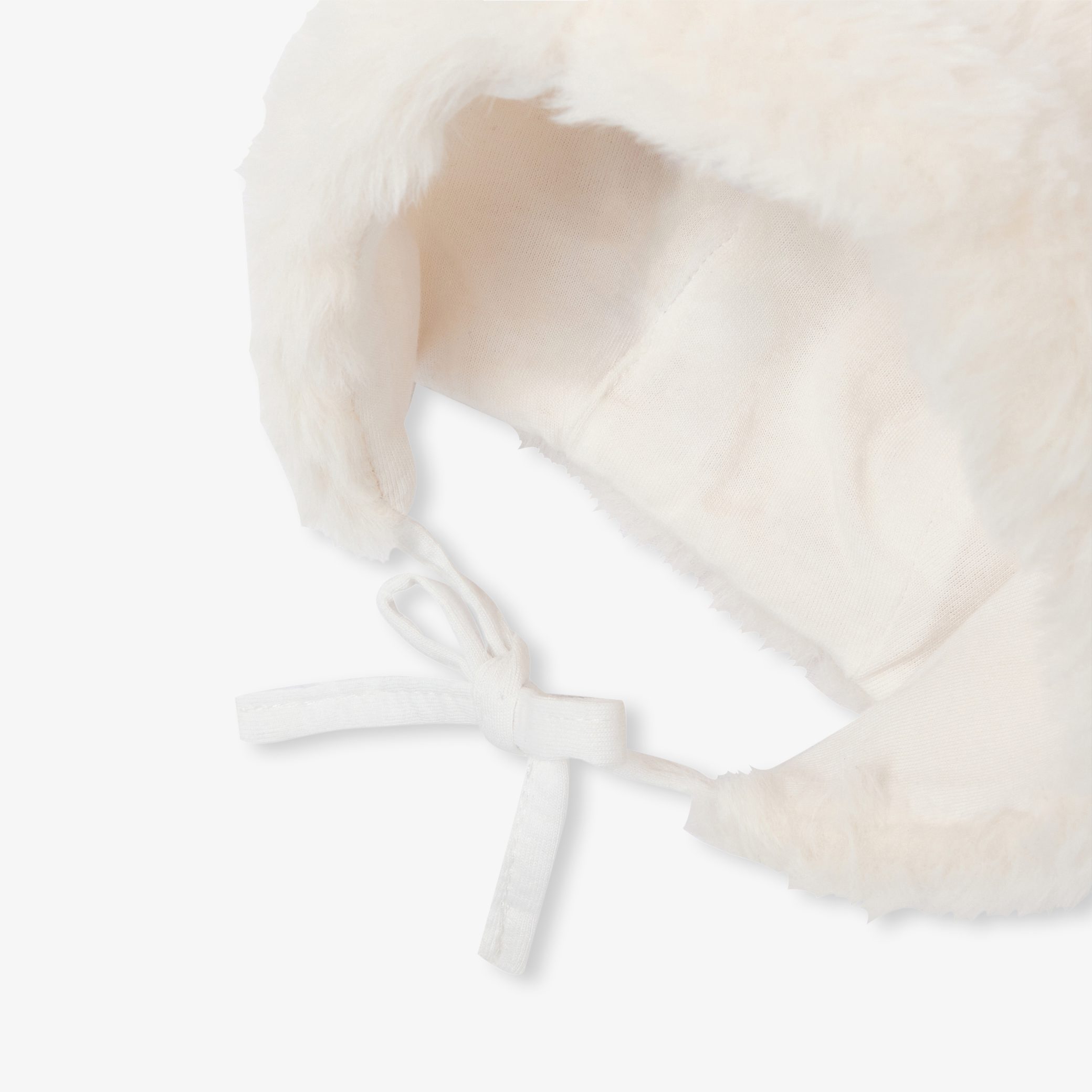 Baby bonnet in faux fur - Douceur - Image 2