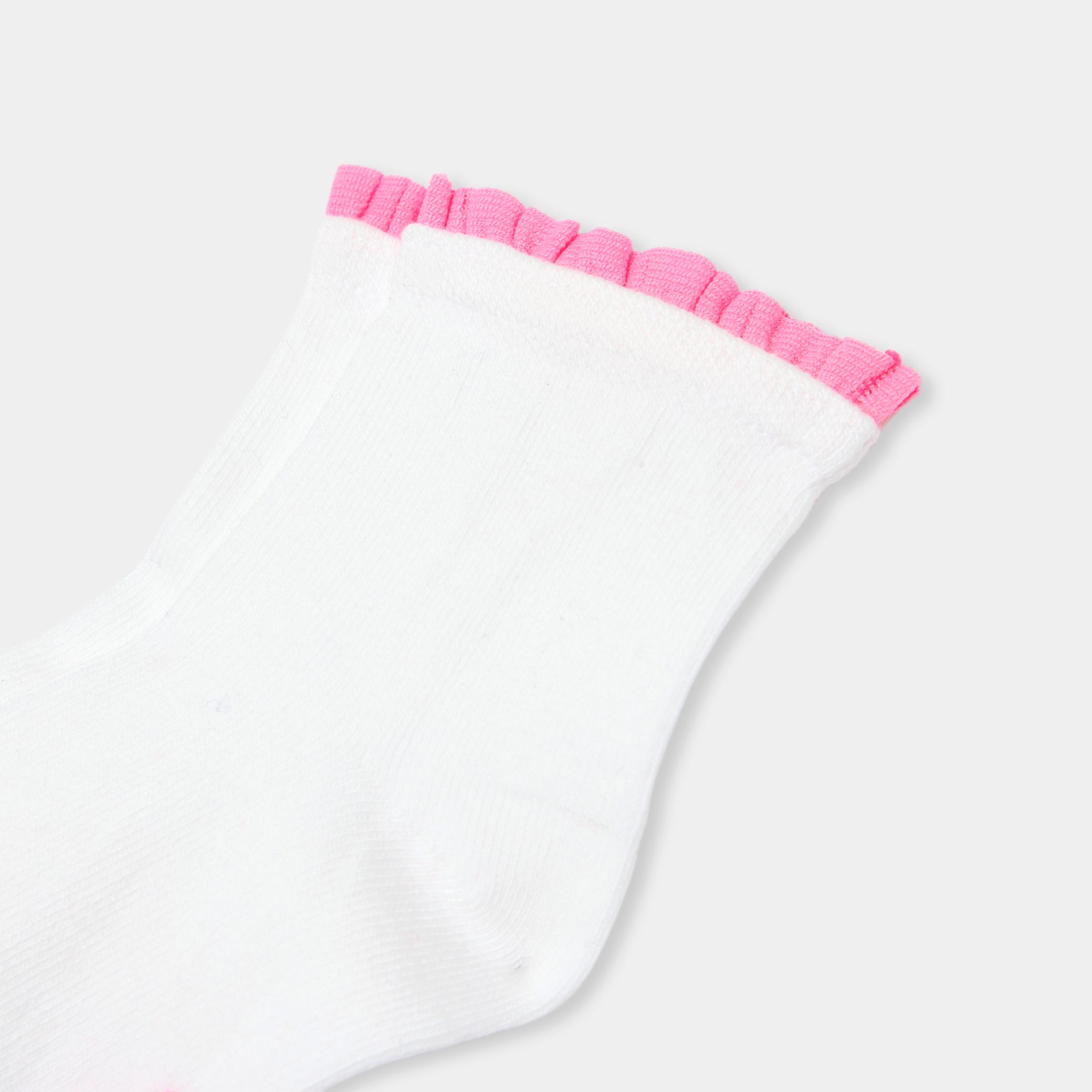 Girl socks with contrasting ruffle - Grenadine - Image 2