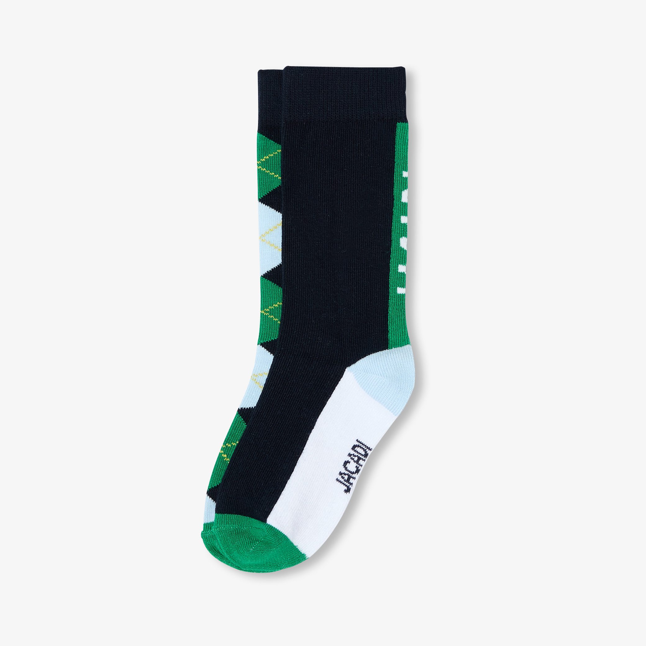 Duo of high socks for boys - Gabin Green - Image 2