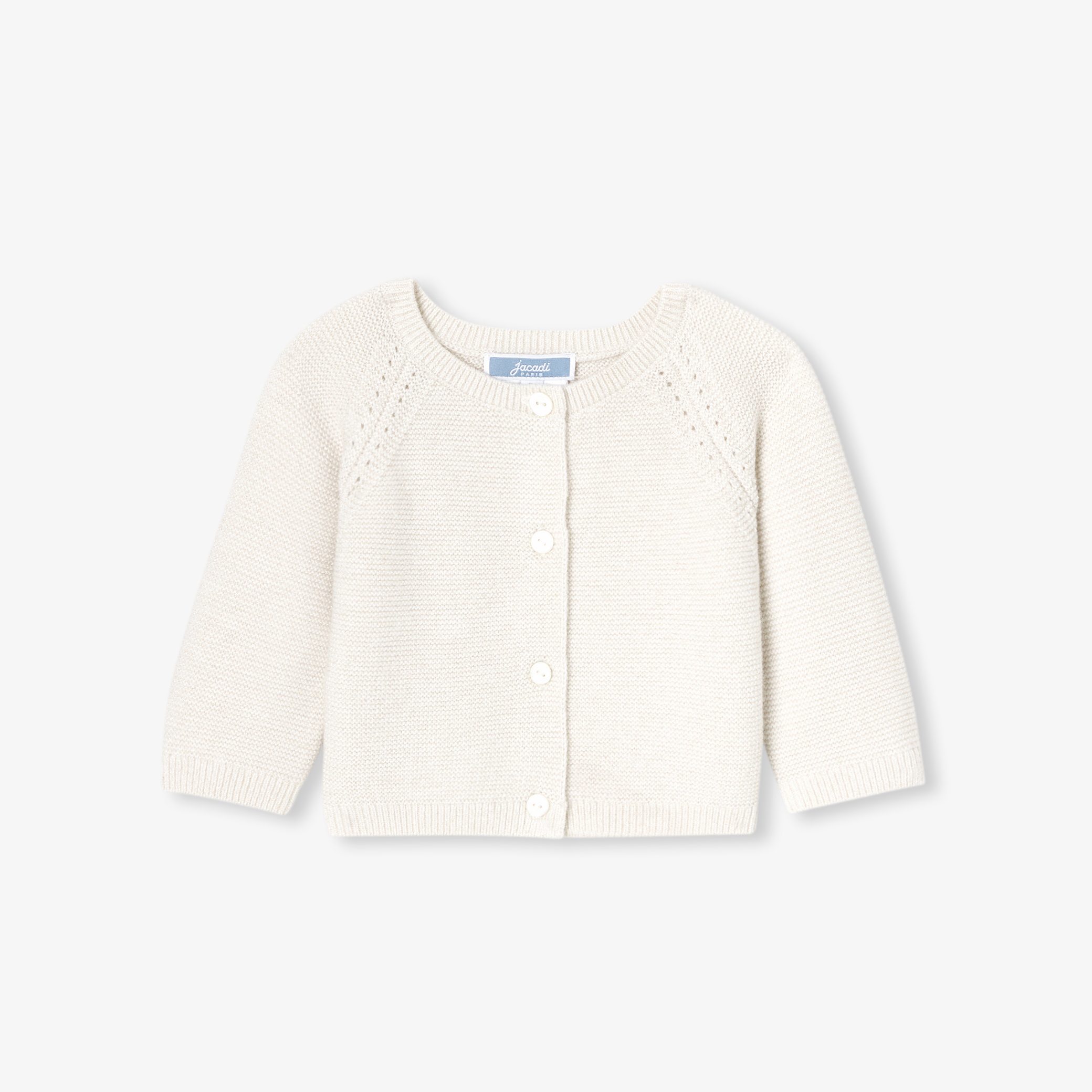 Baby girl garter stitch cardigan - Octave