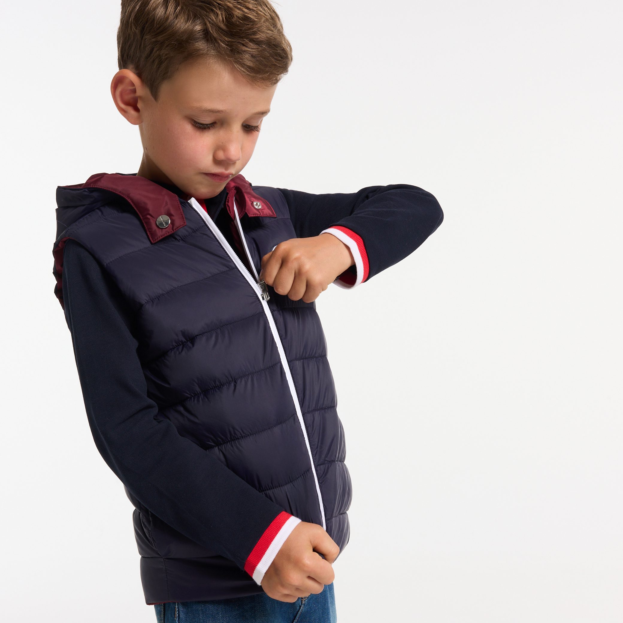 Boy reversible sleeveless down jacket - Victor - Image 2