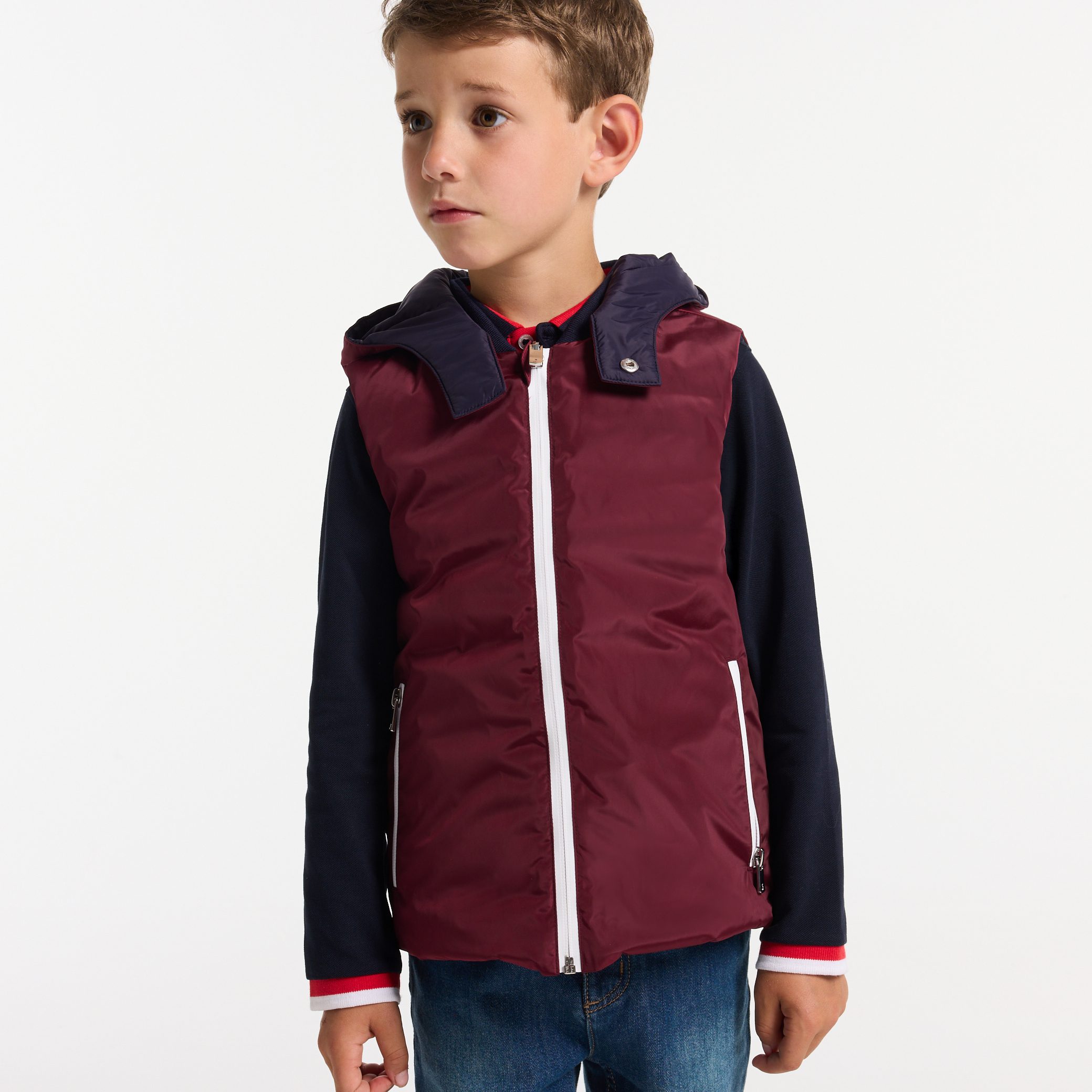 Boy reversible sleeveless down jacket - Victor - Image 3