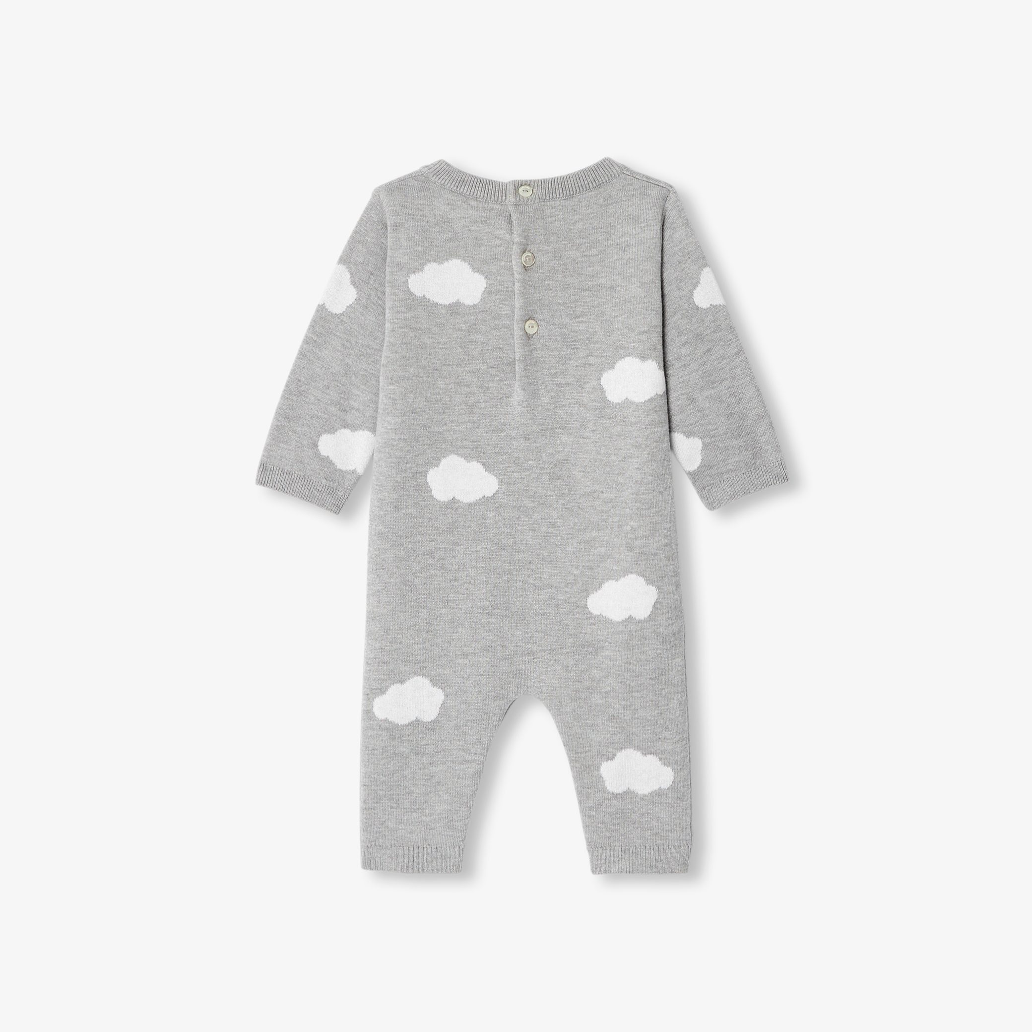 Baby boy knit jumpsuit - Onirique Grey - Image 2