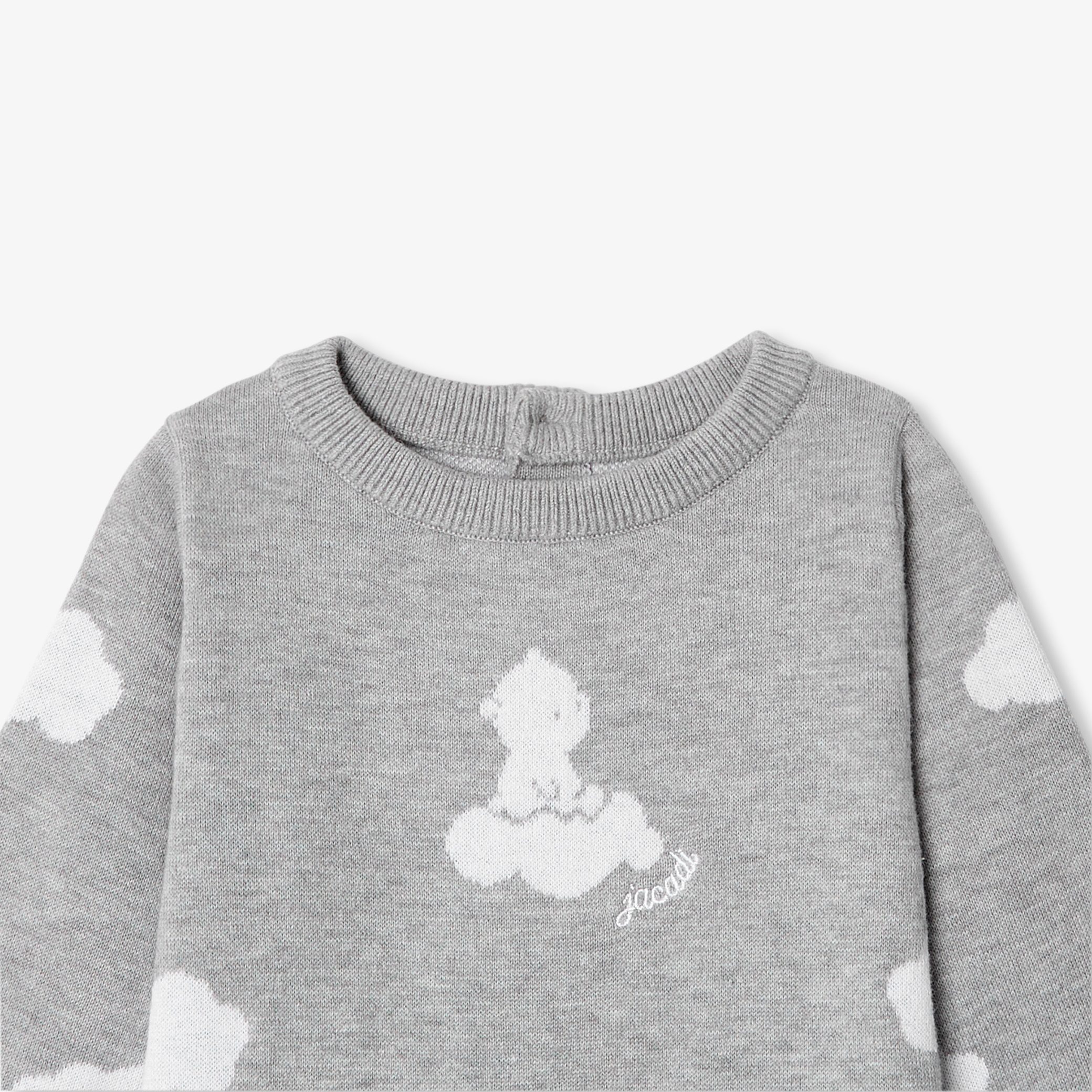 Baby boy knit jumpsuit - Onirique Grey - Image 3