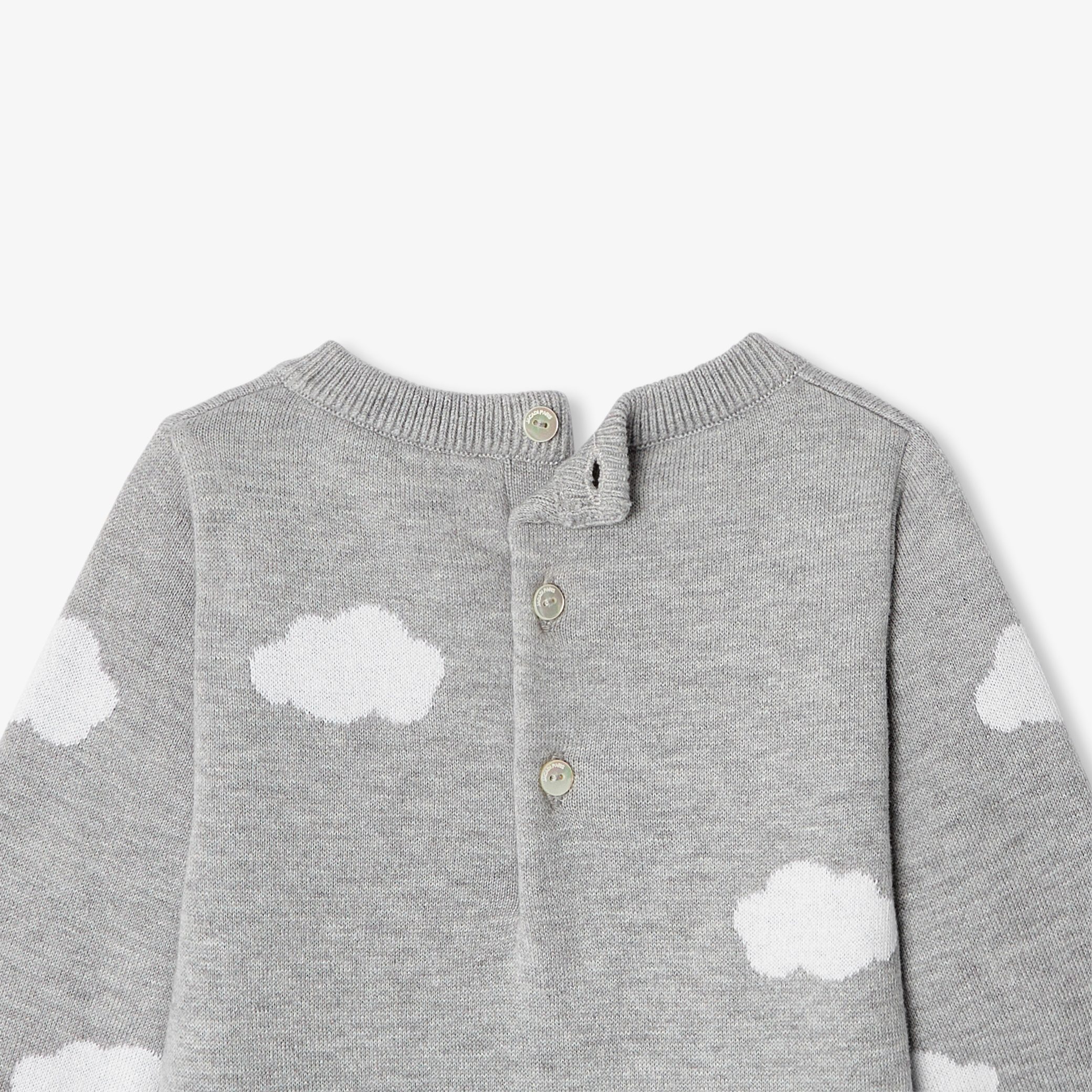 Baby boy knit jumpsuit - Onirique Grey - Image 4