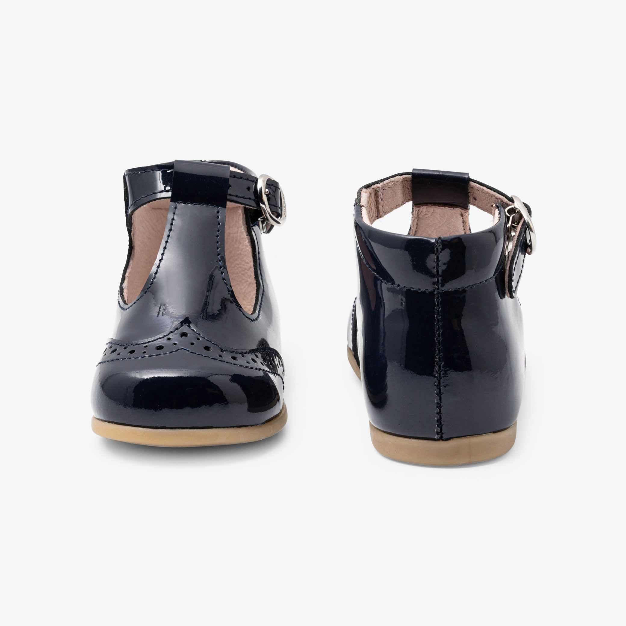 Baby girl first steps t-bars shoes- Adelie Navy - Image 4