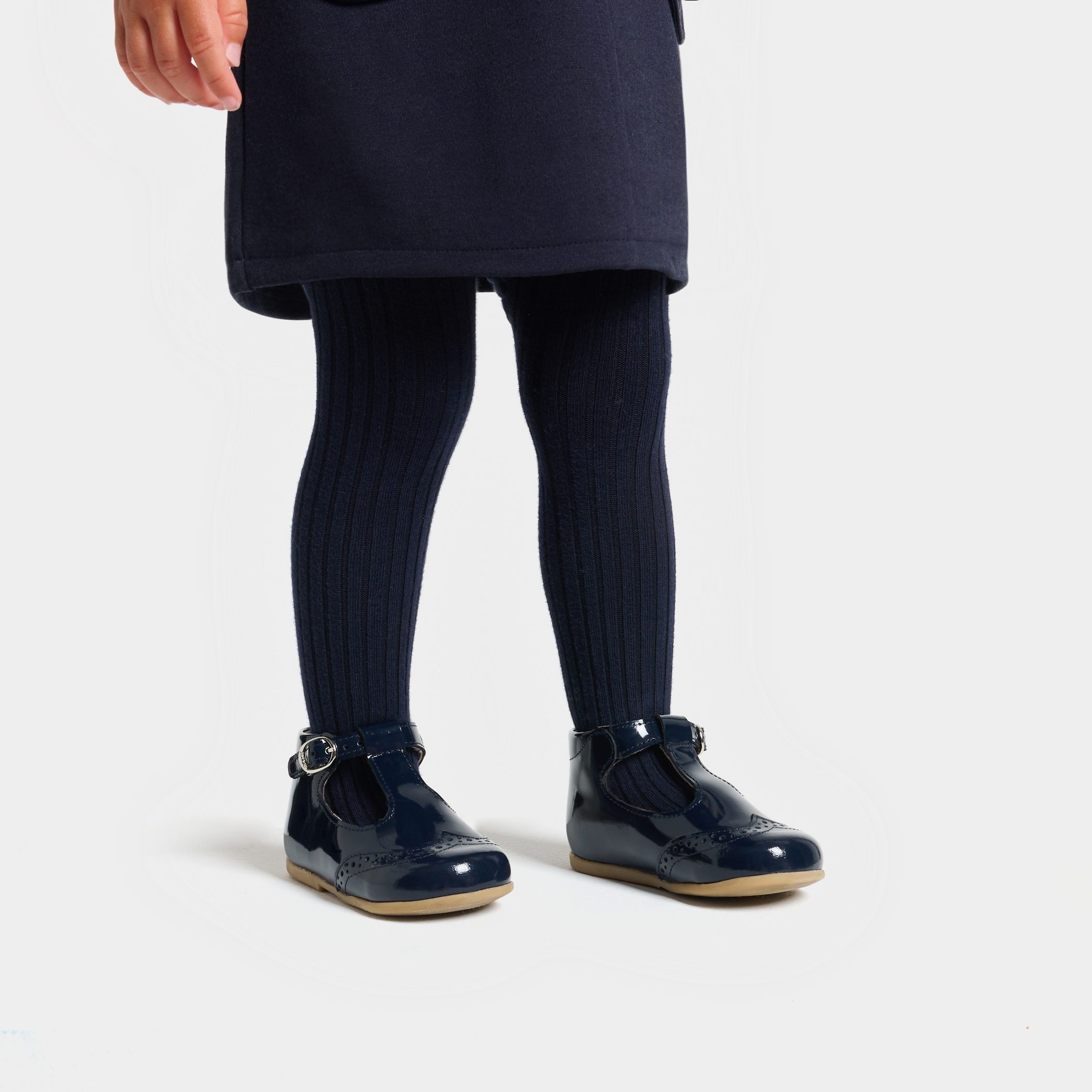 Baby girl first steps t-bars shoes- Adelie Navy