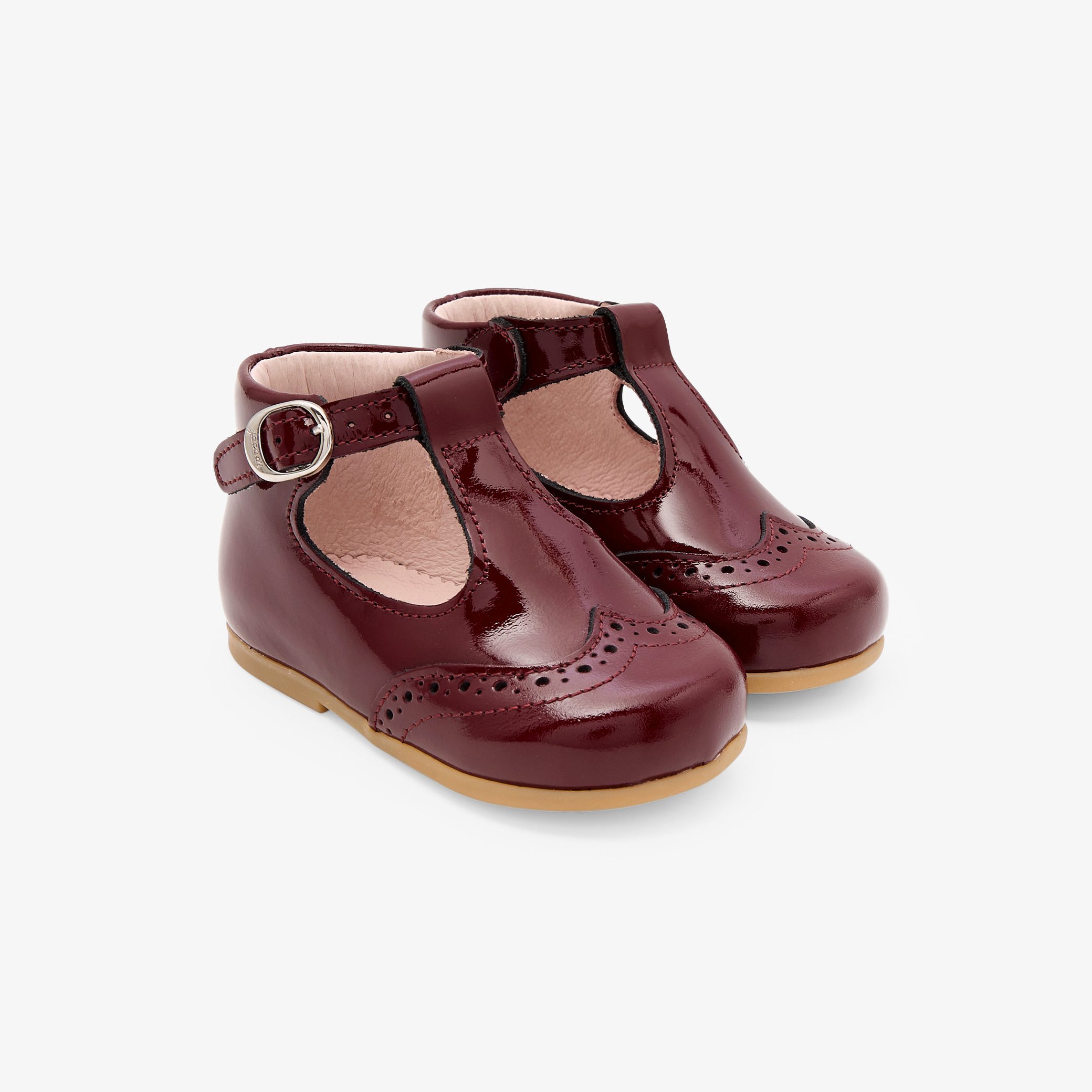 Baby girl first steps t-bars shoes- Adelie Bordeaux - Image 3