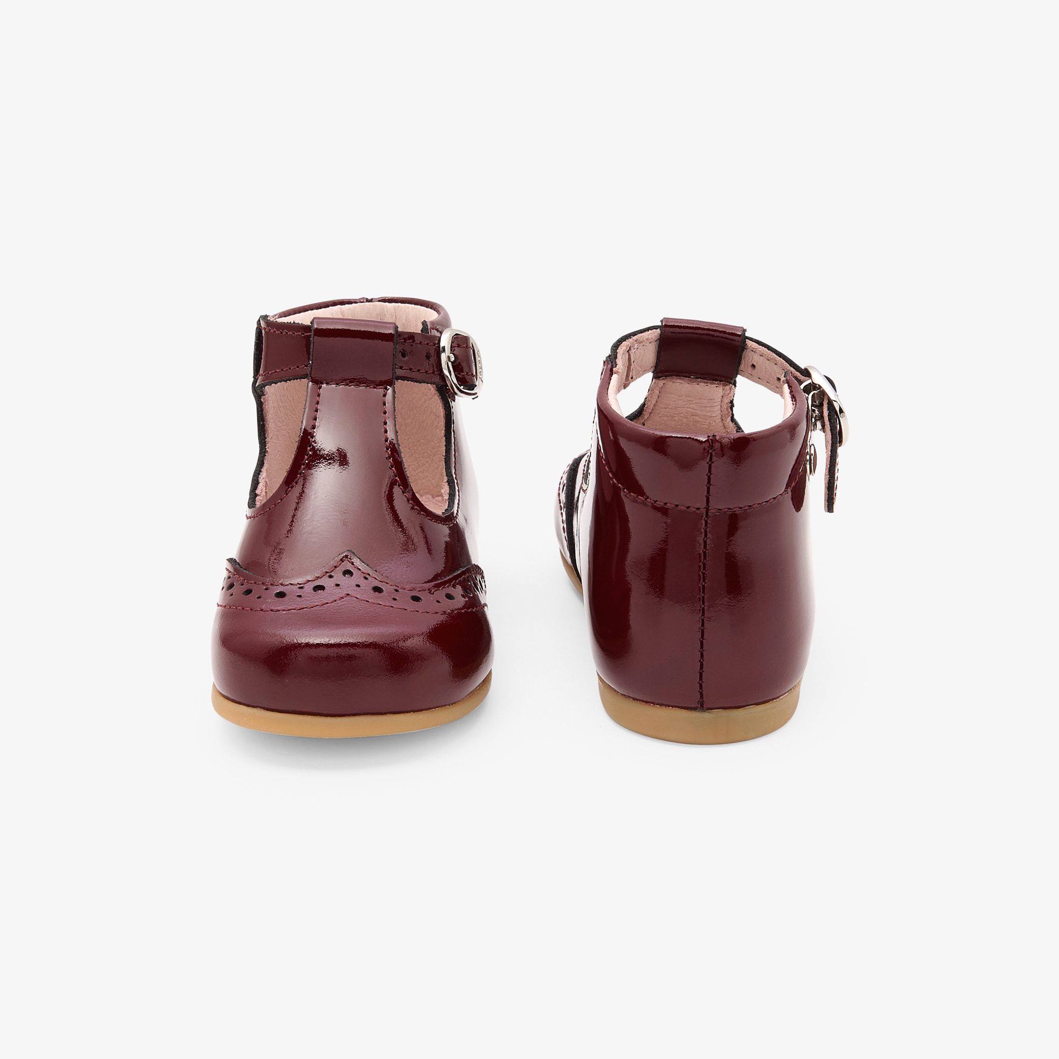 Baby girl first steps t-bars shoes- Adelie Bordeaux - Image 4